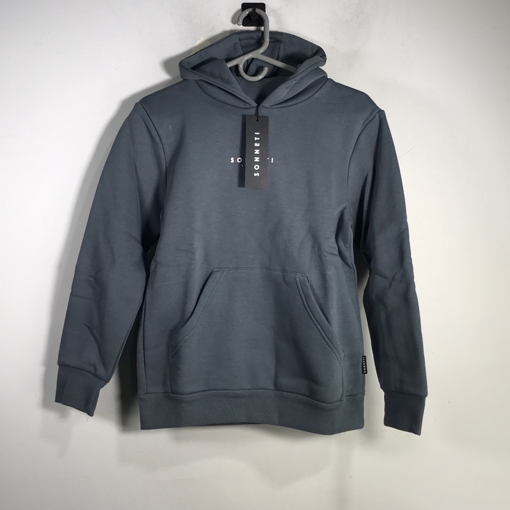 Sonneti London Essential Pullover Hoodie, Kid's Size L - Stormy Weather Grey